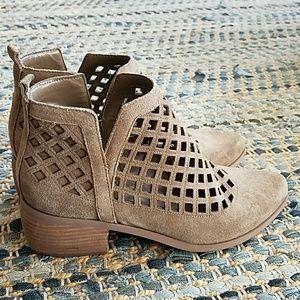 Crown Vintage Taupe Cut out Booties